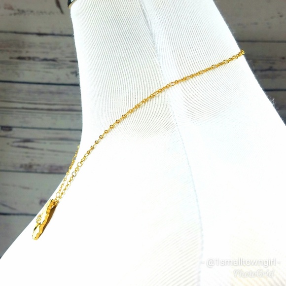 J. Crew enameled floral pendant necklace 10" drop - Picture 2 of 6